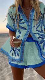 Conjunto boho color Azul