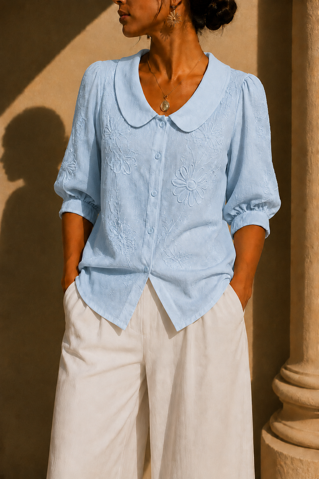 Camiseta Azul Clarita - vista delantera