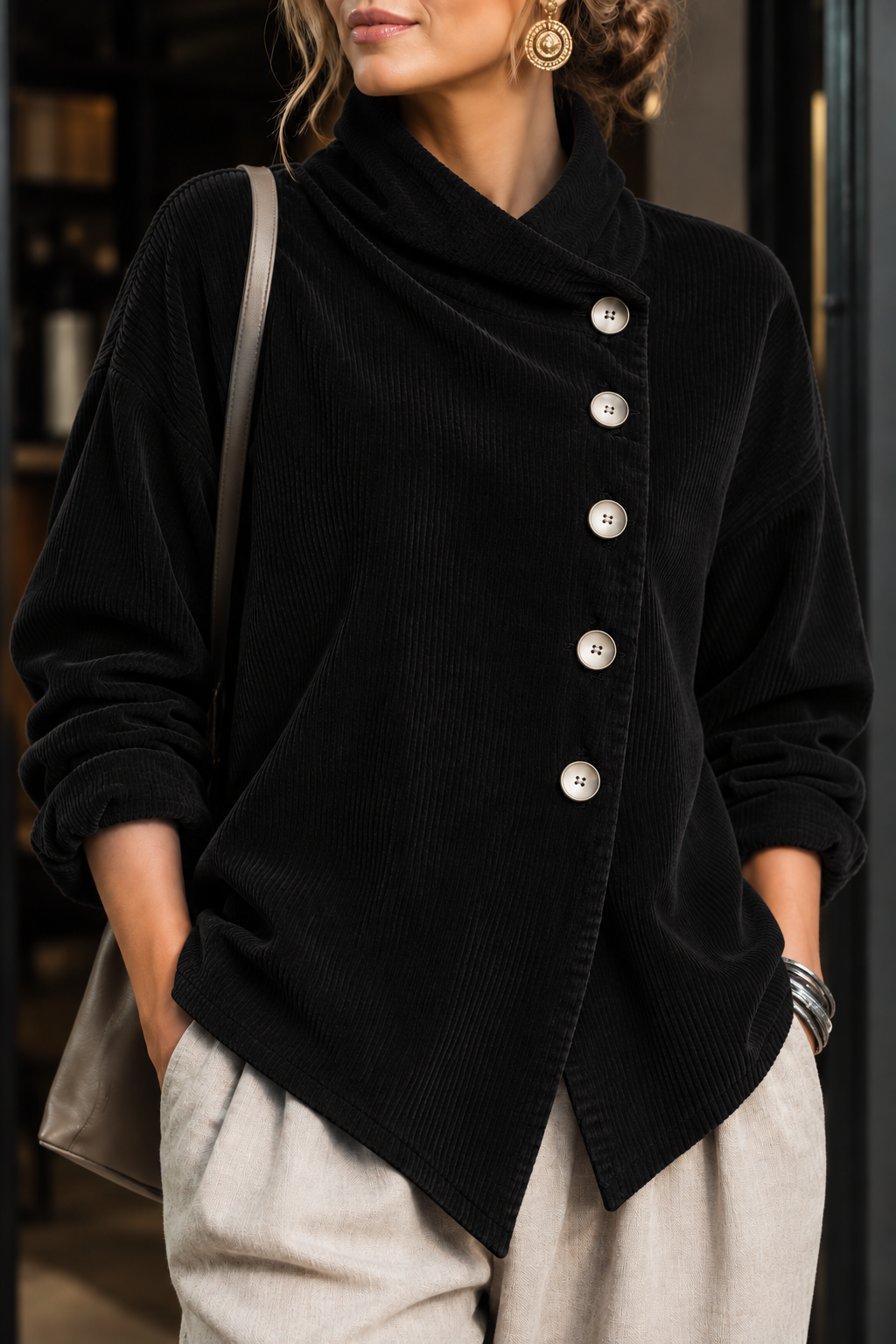 Chaqueta de Pana - Negra