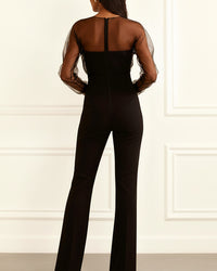 Mono Elegante con Detalle de Tul - Negro