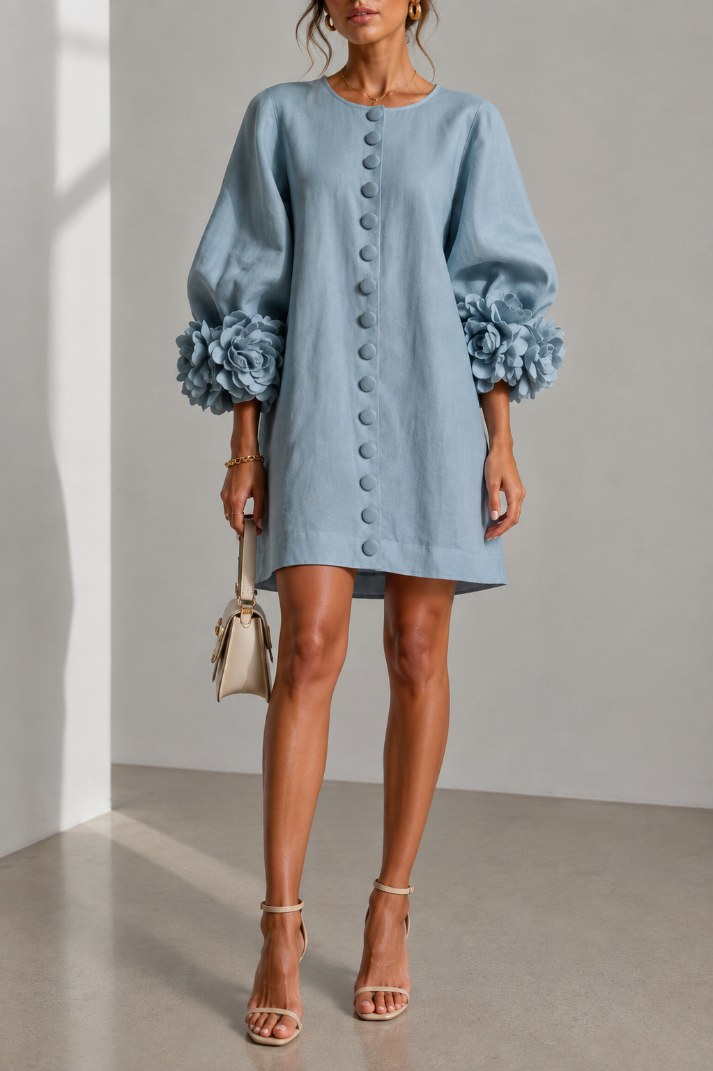 Vestido Mini - Azul Clarito