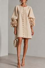 Vestido Mini - Beige