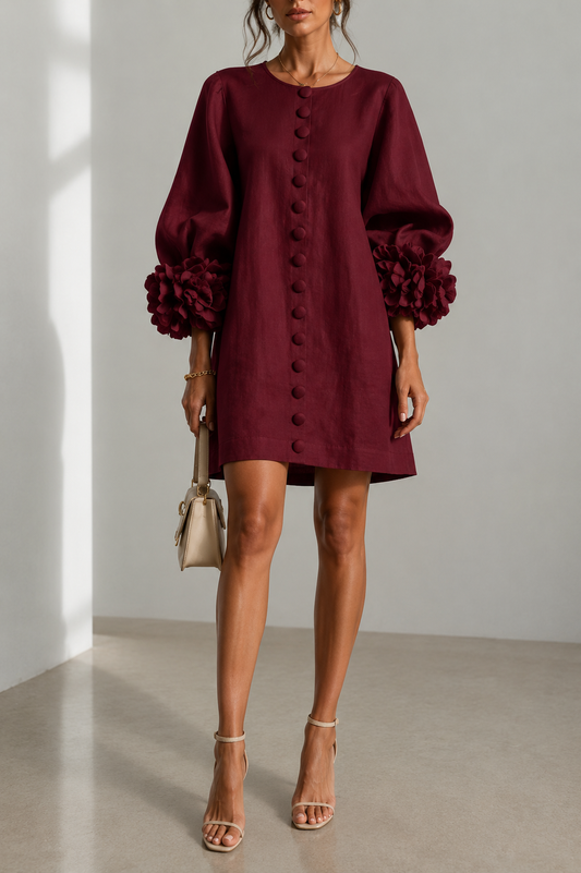Vestido Mini - Granate