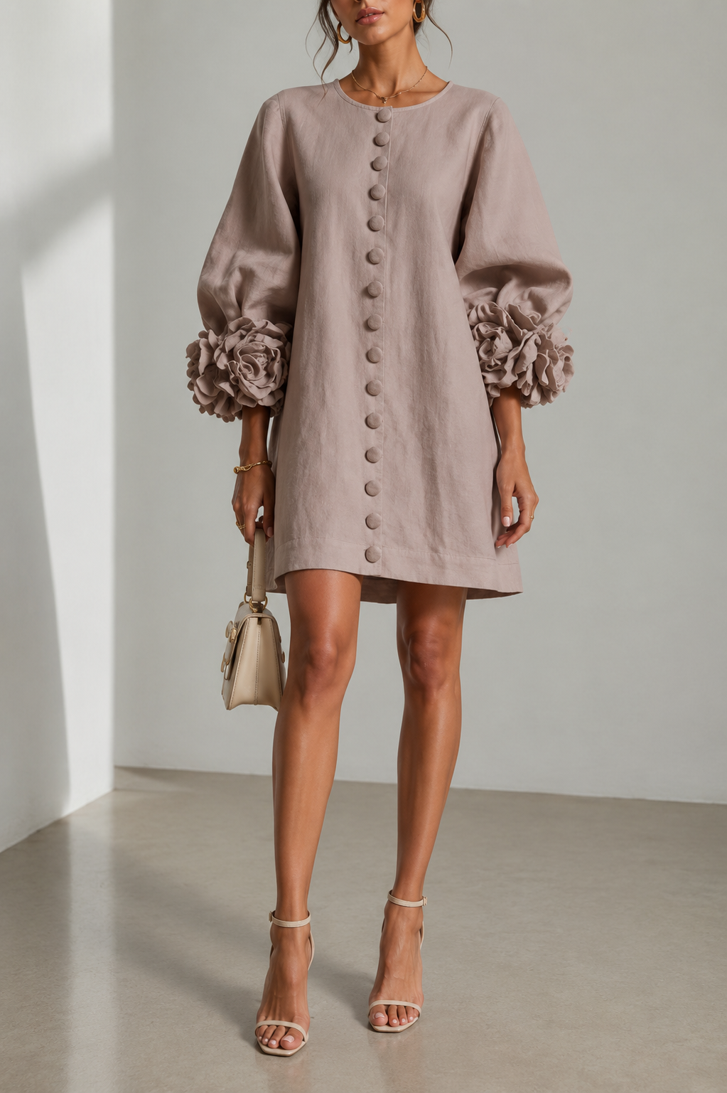 Vestido Mini - Grisáceo
